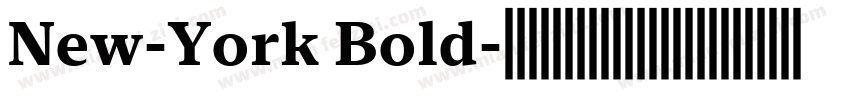 New-York Bold字体转换